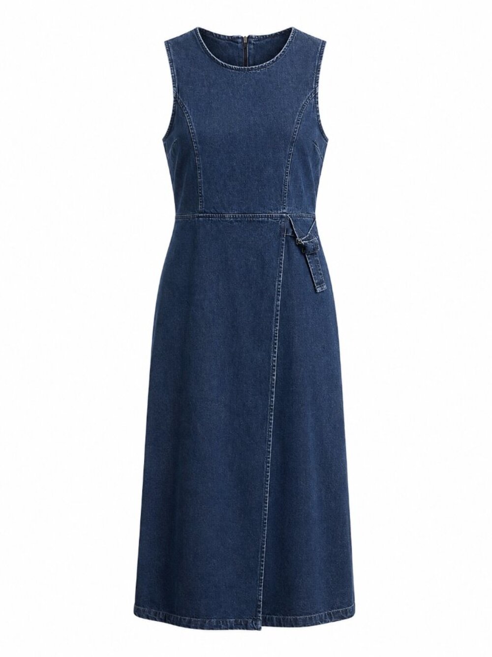 100% Cotton Denim Maxi Dress Grandmacore Cottagecore L Premier International